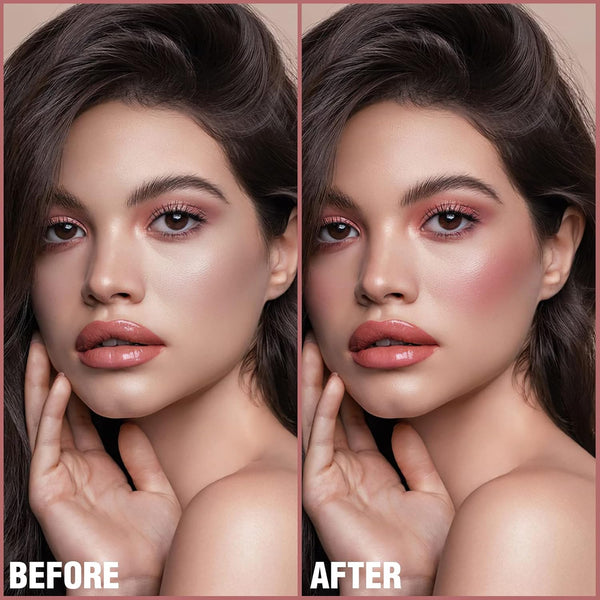 FOCALLURE Cream Blush Makeup,Buildable Blush Stick for Cheeks,Matte and Dewy Finish,Long Wearing,Easy Application,Lightweight Multi Stick,Rose FLUSH