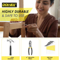 DOWELL 40 Piece Home Tool Set Yellow, General Household Hand Tool Kit with Plastic Toolbox Storage Case, Mini Repair Tool kit for Women, College
