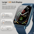 Smart Watch for Men Women, 1.85" HD Screen Smartwatch (Answer/Make Call) with Heart Rate Sleep Monitor Pedometer, 110+ Sports Mode Fitness Watch,