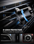 Lamicall 2025 Wider Clamp & Metal Hook Car Phone Holder Vent [Thick Cases Friendly] Phone Holders for Your Car Mount Automobile Hands Free Cradle