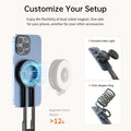 ULANZI MA30 Magnetic Phone Tripod Stand for Iphone - Aluminium Maglock Smartphone Mini Tripod Pocket Cell Phone Stand Dual-Sided Magnet Quick