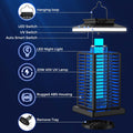 Bug Zapper Outdoor, 2025 Upgraded Mosquito Zapper 2 in 1 Rechargeable Bug Zapper Outdoor with 5000Mah Battery & LED Night Light, 4000V Electric