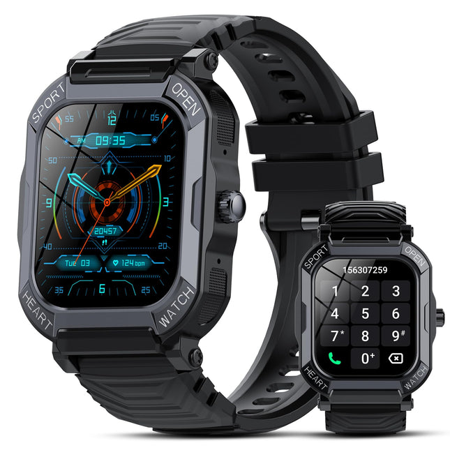 Smart Watch for Men Women (Answer/Make Call), 1.85â Fitness Watch, 113 Sports Modes Smartwatch with Heart Rate/Sleep M