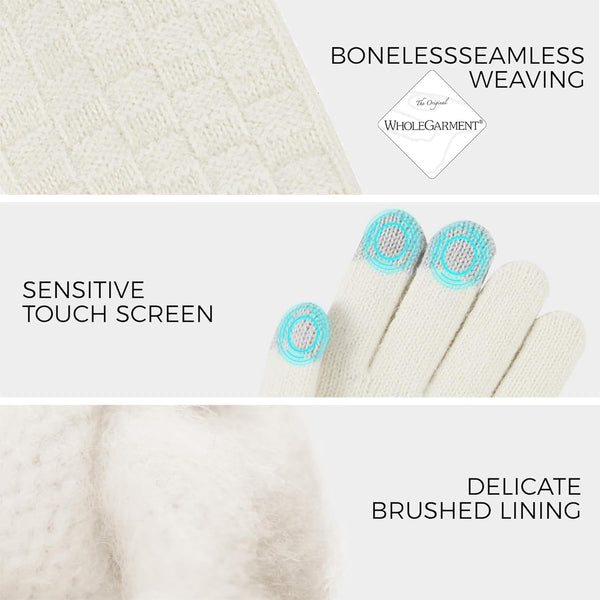 Winter Gloves for Women Thermal Knit Elastic Soft Warm Touch Screen Friendly Glove for Cold Weather