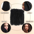 Premium Afro Kinky Bulk Human Hair 100%, Afro Kinkys Human Hair Bulk for Dreadlock Extensions, Repair Locs, Create Dreadlocks. Can Dye and Bleach,