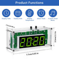 Mioyoow TJ-56-428 4-Digit Digital DIY Clock Kits with Acrylic Shell, DIY Alarm Clock Soldering Practice Kit for Students and Diyers, DIY