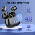 Wireless Earbuds, 2025 Bluetooth 5.4 Headphones in Ear with Stereo Deep Bass, 40H Bluetooth Ear Buds with 4 ENC Noise Cancelling Mics, IP7