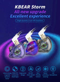 YINYOO KBEAR Storm Professional in Ear Headphones Monitor Earphones for Singers Drummers Musicians Bassists, Custom Wired Earbuds IEM, Hi Res