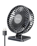 Gaiatop USB Desk Fan, Small But Powerful, Personal Portable Quiet 3 Speeds, Adjustable Mini Table Desktop fan for Cooling Home Office Car Summer