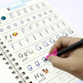 5 PCS Grooved Writing Books for Kids Children Reusable Magic Practice Copy Book Writing Workbook Magic Ink Copy Books for Preschool Tracing Letter