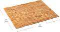 Mind Reader Bath Mat, Shower Mat, Bathtub Mat, Bathroom Accessory, Wood, Rayon from Bamboo, 23.5"L X 16.5"W X 0.4"H, Brown