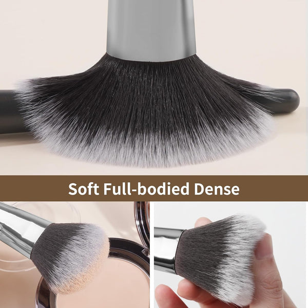 MAANGE Makeup Brush Set 30 Pcs Premium Synthetic Makeup Brushes Foundation Eye Shadow Powder Concealers Highlight Blending Brush Professional Make