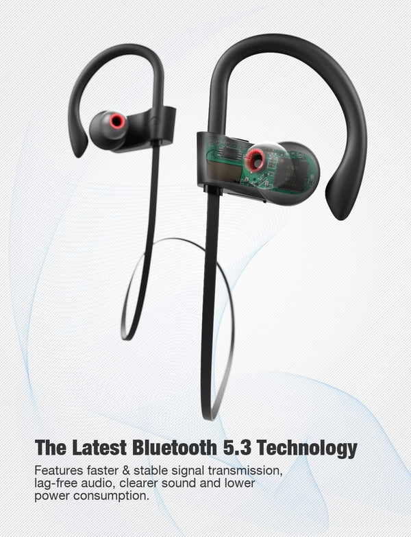 Otium Bluetooth Earbuds Wireless Headphones Bluetooth Headphones, Sports Earbuds, IPX7 Waterproof Stereo Earphones for Gym Running 15 Hours