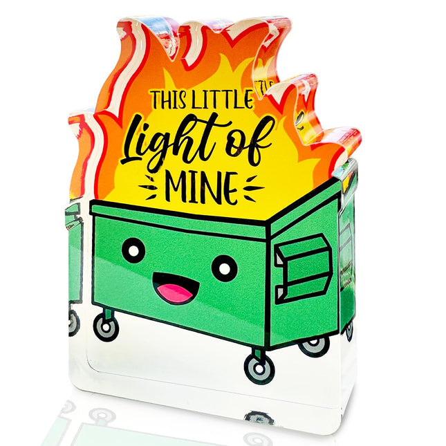 Dumpster Fire Desk Decor,Humor Office Decor,It'S Fine I'M Fine Everything Is Fine,Funny Office Desk Sign Gifts for Frien
