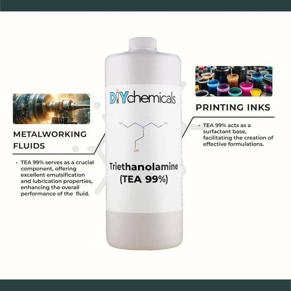 Diychemicals | Triethanolamine 99% | 1 Quart (32 Fl Oz)