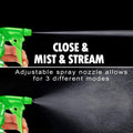 Spray Bottles - 3 Pack, 16 Oz - Mist/Stream, Bright Colors, Sturdy, Leak Proof, BPA Free, for Cleaning, Plants, Pet, Vinegar, BBQ, Hair, Cooking -