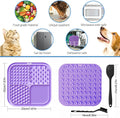 Lesipee Licking Mat for Dogs & Cats 2 Pack, Slow Feeder Lick Pat, Anxiety Relief Dog Toys Feeding Mat for Butter Yogurt Peanut, Pets Supplies
