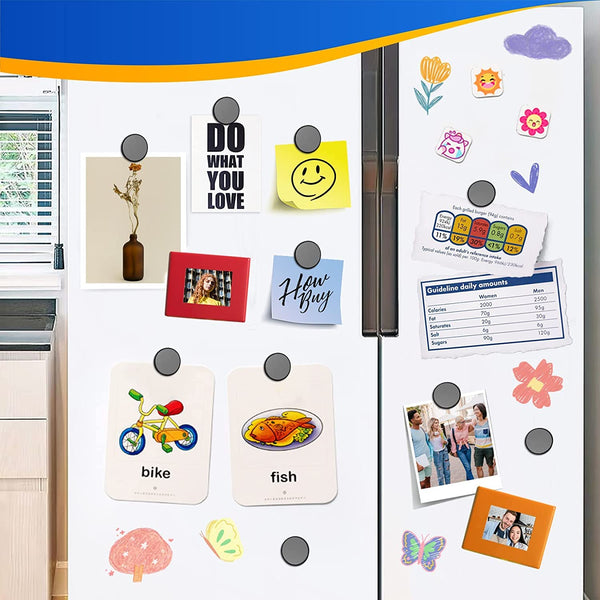 Grtard 20 Pack round Ceramic Magnets with Adhesive Backing Ceramic Magnets round Disc Magnets, Perfect for Refrigerator Button DIY Cup Tiny Magnet