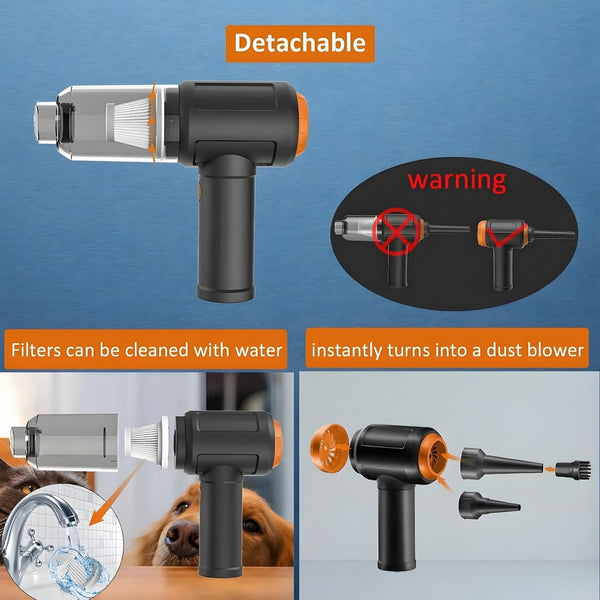 Air Duster - Computer Vacuum Cleaner - for Keyboard Cleaning- Cordless Canned Air- Powerful - Energy-Efficient(Air-01)