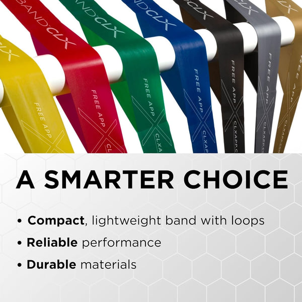 THERABAND CLX Resistance Band with Loops, Fitness Band for Home Exercise and Full Body Workouts, Portable Gym Equipment, Gift for Athletes,