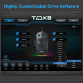 TMKB Falcon M1SE Ultralight Honeycomb Gaming Mouse, High-Precision 12800DPI Optical Sensor, 6 Programmable Buttons, Customizable RGB, Drag-Free