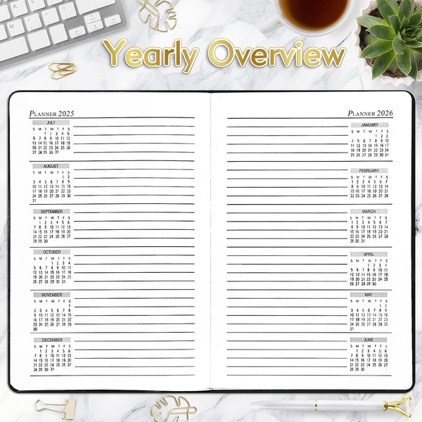 KESOTE Large Daily Planner 2025-2026 Full Page per Day, Hourly Schedule 8.5" X 11" Academic Diary Day Planner 12 Month (July 2025 - June 2026),