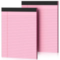 2 Pcs Legal Pads 8.5 X 11 Pink Note Pads 8.5 X 11 Notepad 8.5 X 11 Micro Perforated Writing Pads 8.5 X 11 Lined Paper Pads Wide Ruled Pad of Paper
