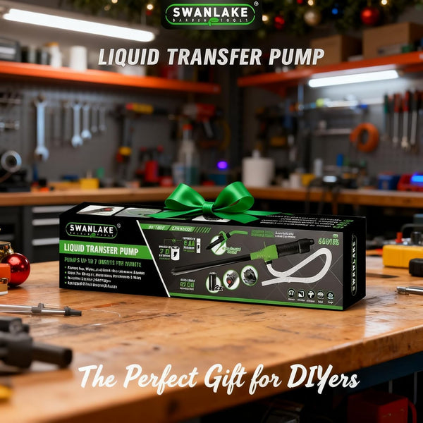 SWANLAKE GARDEN TOOLS Portable Power Battery Pump, Liquid Fuel/Water Transfer Pump,2.2 Gallons per Min,
