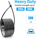 XINGO 48 Inch Black Zip Ties Heavy Duty 25 PCS, 200 LBS Ultra Strong Plastic Wire Ties, Large Cable Ties Extra Long Tie Wraps, Indoor and Outdoor