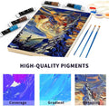 Aen Art Acrylic Paint Set for Pumpkin Painting, 16 Colors Painting Supplies for Canvas Wood Fabric Ceramic Crafts, Non Toxic&Rich Pigments for