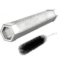 Pellet Smoker Tube, 1 Pack 12'' Smoker Tube with Brush, Premium Stainless Steel, 5 Hours of Billowing Smoke Tube Smoker for All Grill, Smoker,
