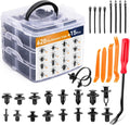 GOOACC 635Pcs Car Push Retainer Clips & Auto Fasteners Assortment -16 Most Popular Sizes Nylon Bumper Fender Rivets with 10 Cable Ties and