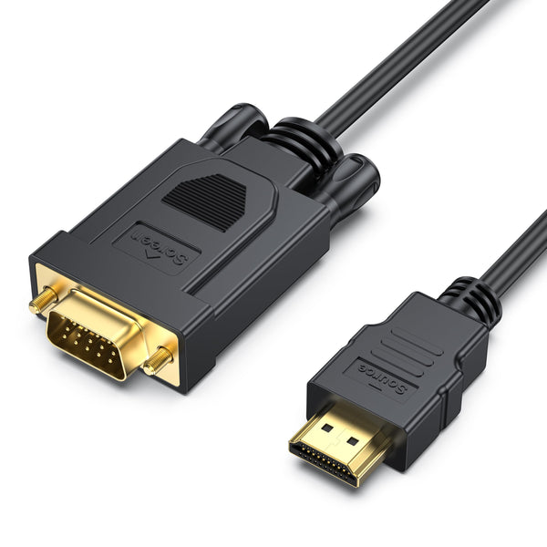 BENFEI HDMI to VGA 6 Feet Cable, Uni-Directional HDMI Computer to VGA Monitor Cable (Male to Male) Compatible for Computer, Desktop, Laptop, PC,