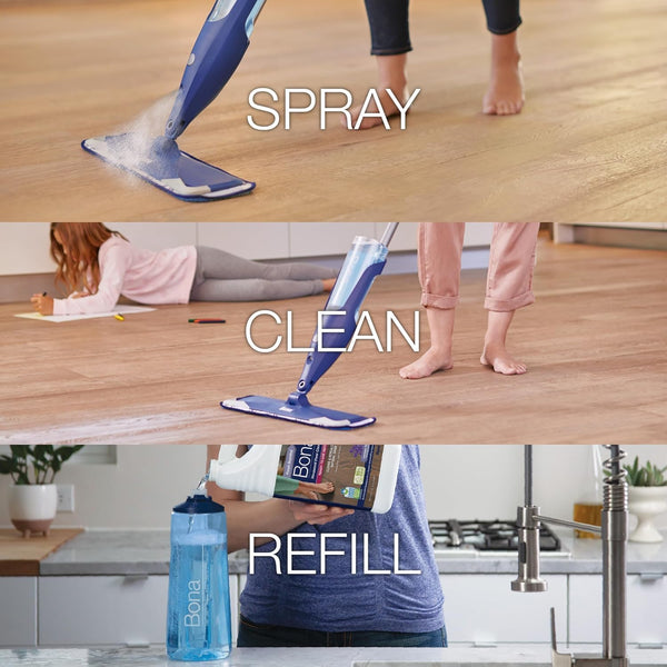 Bona Hardwood Floor Cleaner Refill - 128 Fl Oz - Lavender Thyme Scent - Residue-Free Floor Cleaning Solution Spray Mop and Spray Bottle Refill -
