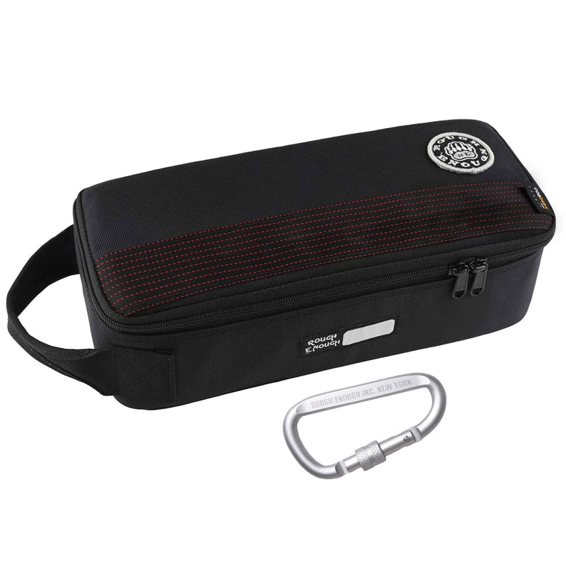 Rough Enough Small Tool Bag Case Portable Box EDC Pouch Organizer with Handle, 12 Inch, Heavy Duty Cordura, Padded Lining, Tech Tactical Gear, Black