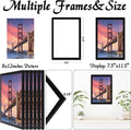 6 Sets 8X12 Picture Frame, Frames for 8 X 12 Canvas Collage Photo Poster Certificate Wall Gallery, High Transparent Horizontal Vertical Black 8 by