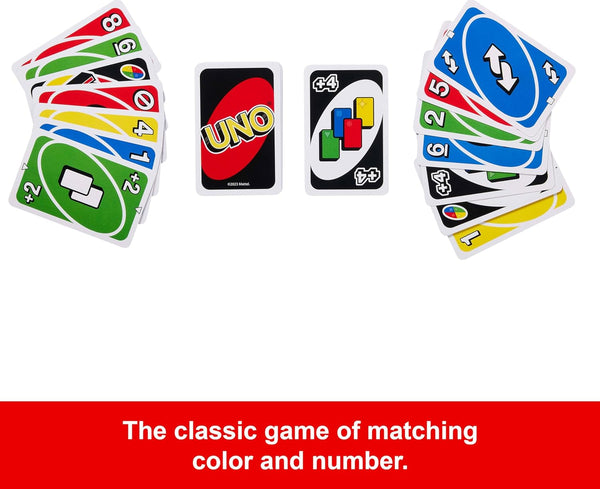 Mattel Games UNO Card Game in Travel & Storage Tin for Kid, Adult & Family Nights & Parties, Color Blind Accessible & Customizable Deck (Amazon
