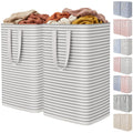 Lifewit 2 Pack Laundry Hamper Large Collapsible Laundry Baskets, Freestanding Waterproof Clothes Hamper with Easy Carry Handles in Laundry Room