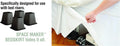 Space Maker Extra-Long 21" Drop Length Bed Skirt, Queen, White