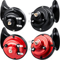 NUENUN 2 Pcs 300 DB Super Loud Train Horn for Truck Train Boat Car Air Electric Snail Single Horn, 12V Waterproof Double Horn Raging Sound Raging