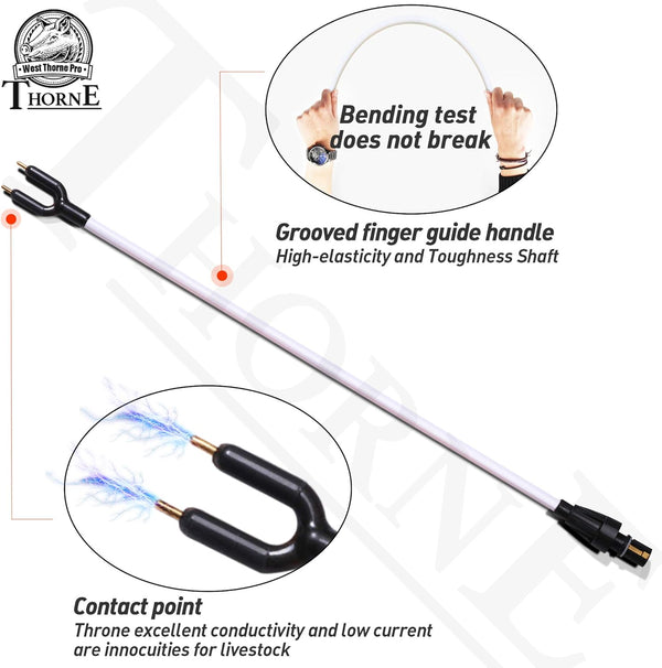 Cattle Prod, Waterproof Cattle Prod Stick with LED Light, Livestock Prod for Modern Livestock Management, X Series