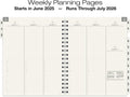 Global Printed Products Essential 7"X9" Monthly & Weekly 2025-2026 Planner - (7" X 9" - June 2025 through July 2026)