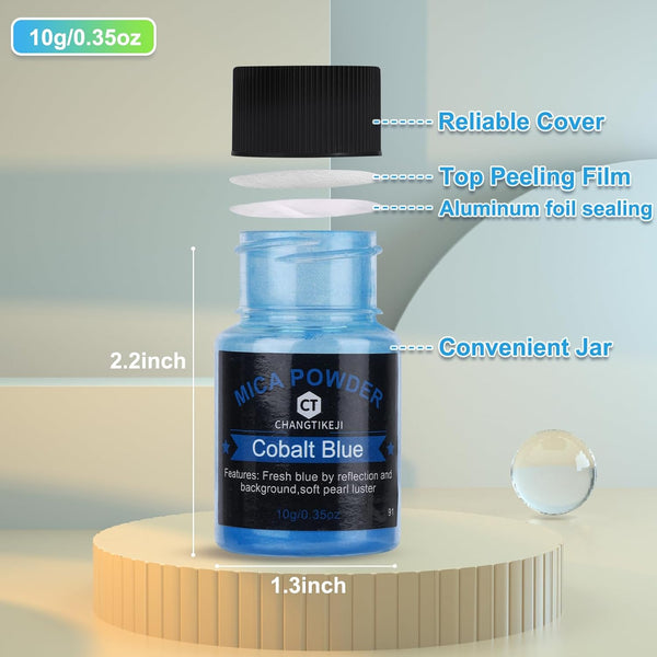 Mica Powder?24 Colors - 10G/Bottle of Natural Pigment Powder for Epoxy Resin?Soap Making?Candle Making,Lip Gloss,Car Freshies,Dye,Nail Polish,Bath