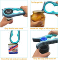 Otstar Latest Jar Opener for Seniors with Arthritis, Weak Hands, Multi-Function Bottle Opener with Non Slip Rubber Jar Opener Gripper Pad and