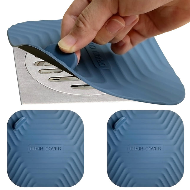 Shower Drain Cover Tub Stopper,2 Pieces Sewer Anti-Odor Mat Deodorizing Drain Plugs for Kitchen,Bathroom and Laundry(5.9