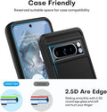 OMOTON for Pixel 8 Pro Screen Protector, 3 Pack for Pixel 8 Pro Tempered Glass, 3 Camera Lens Protector, Fingerprint Sensitivity (6.7 Inch, 2023