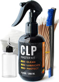 Clp Gun Cleaning Oil Kit 3-In-1 Cleans, Lubes, Protects - 6.8 Oz Sprayer Clp Gun Cleaner and Lubricant, Needle Oiler, Cleaning Patches, Cleaning