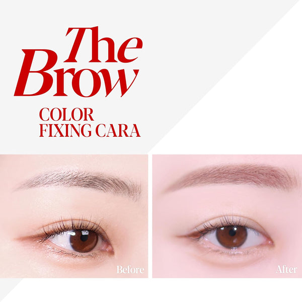 Espoir the Brow Color Fixing Cara #6 Rosy Brown 0.1 Fl Oz | Easy Fixing without Clumping | Long Lasting Smudgeproof Eyebrow Mascara | Soft Mood