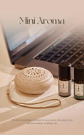 Mini Diffuser Desk Diffuser for Office Mini Essential Oil Diffuser Waterless with 5Pcs Refill Pads Circle Cotton Pad