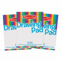 Melissa & Doug Drawing Paper Pad (9 X 12 Inches) - 50 Sheets, 3-Pack - FSC Certified